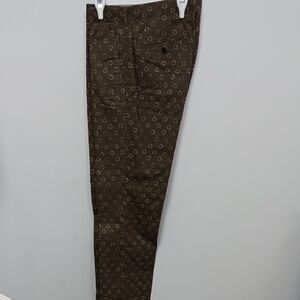 Club Monaco Slim Green Patterned Chinos